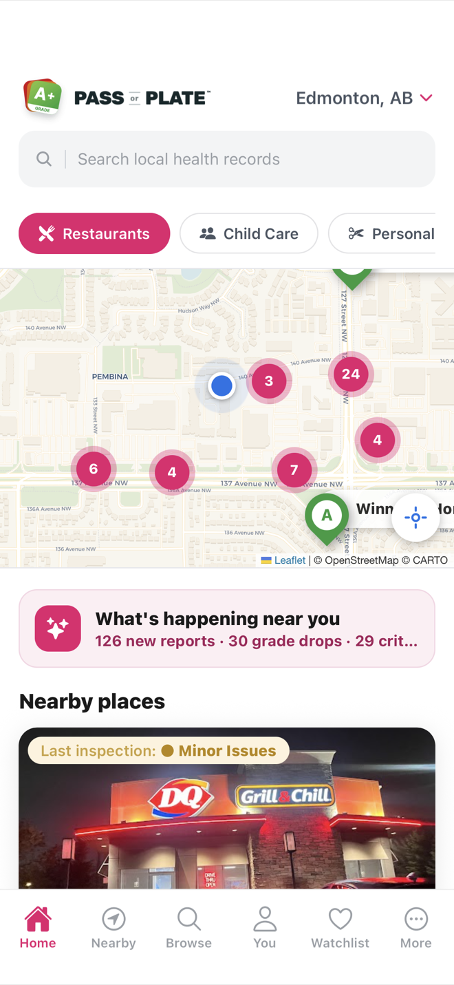 Home map in Pass or Plate™